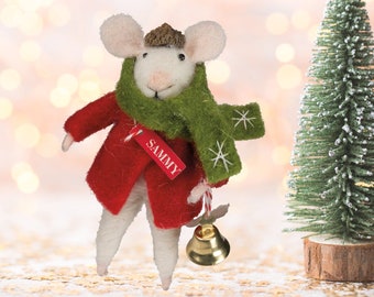 Felt Ornament Christmas, Felt Animal Ornament, Mouse Ornament, Christmas Mouse, Rat Ornament, Mouse Ornament Christmas Felt Mouse Wool Mouse