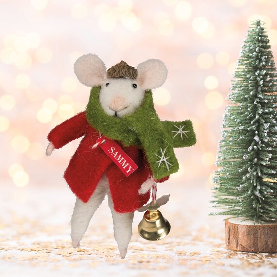 Felt Christmas Mouse Ornament