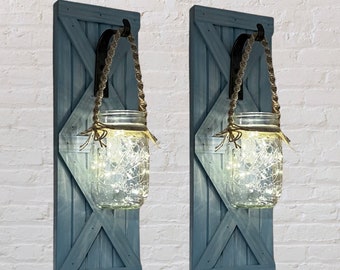 Wall Sconces, Farmhouse Wall Decor, Set of Two Wall Sconce, Rustic Home Decor, Sconces Wall Decor, Farmhouse Decor