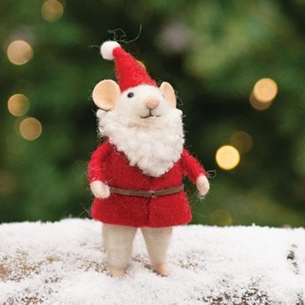 Felt Christmas Ornaments, Felted Animals, Felt Ornaments, Wool Ornaments for Christmas, Wool Mice, Mice Ornaments, Wool Mouse, Felt Mice
