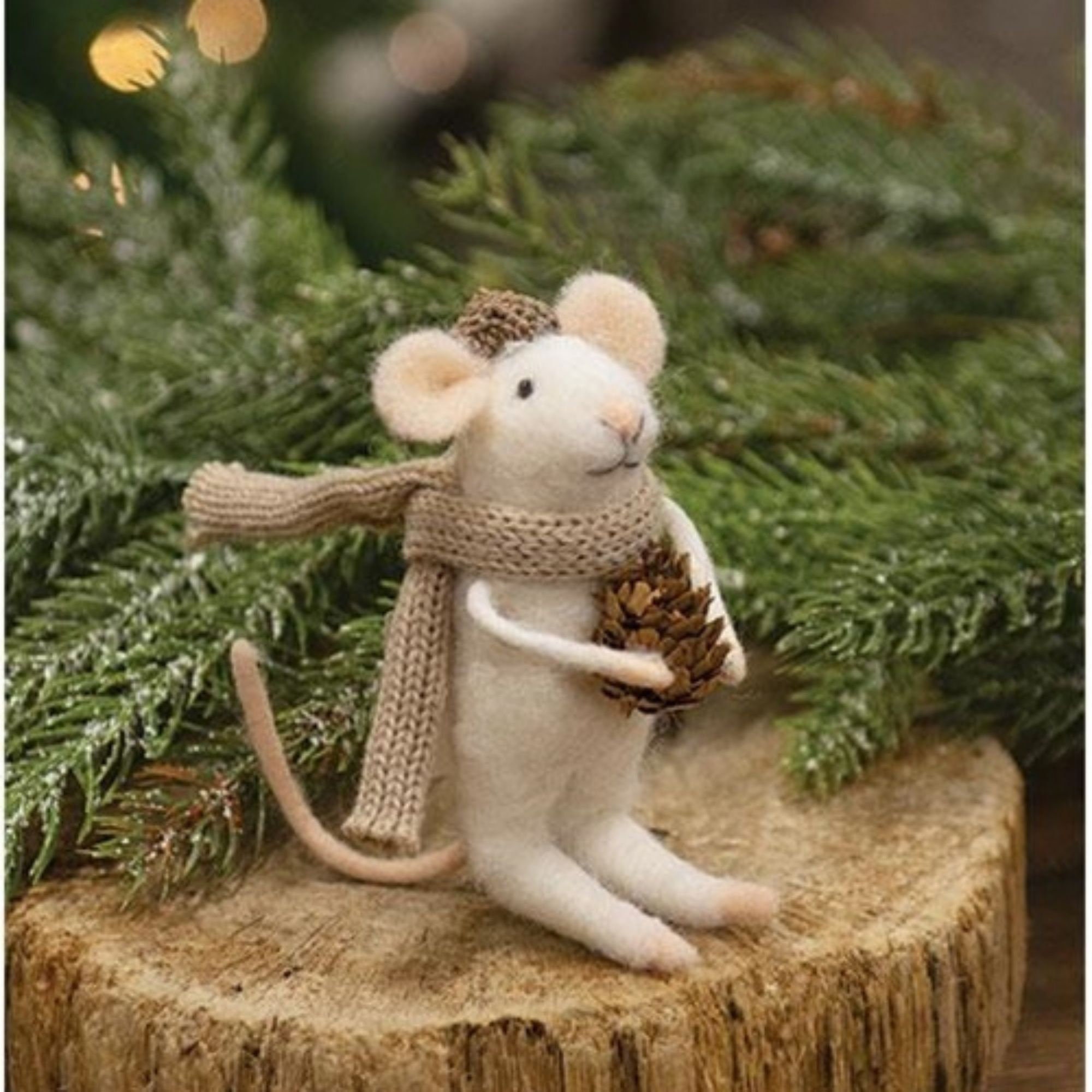 Felt Mice Ornament - Knitting Mouse Ornament– Andnest