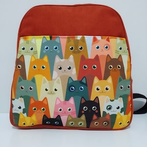 Sac à dos chat, cartable motif chat, sac à dos de voyage, cadeau sac à dos universitaire, sac à dos pour enfants sur le thème des amoureux des chats, motif sac à dos, motif cartable
