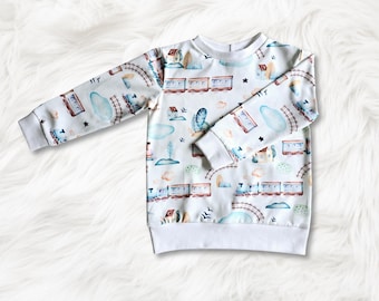Kids Sweatshirt | Soft Cotton Sweater | Sensory Friendly Kids Clothing | Cosy Long Sleeve Top | No Itchy Labels | Handmade Printed Jumper UK