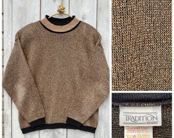 80s "Sears" Sparkly Sweater in Glamizon Gold.  Medium/Large