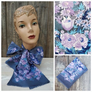 Vintage 70s Moonlit Garden Scarf