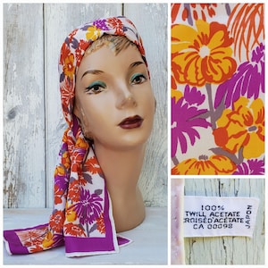 Vintage Summer Flowers Scarf