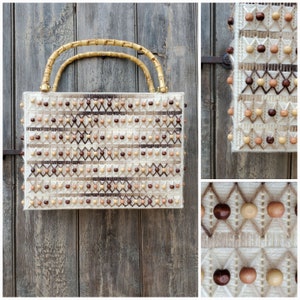 70s Ombre Wooden Bead Tote