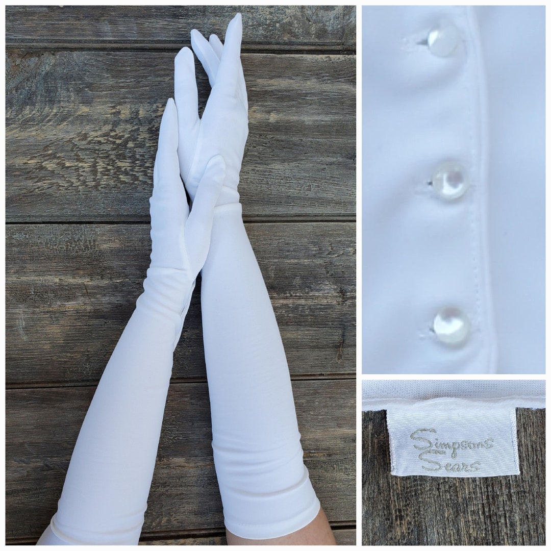 Fabulous Dahling 50s White Opera Gloves by Etsy Australia