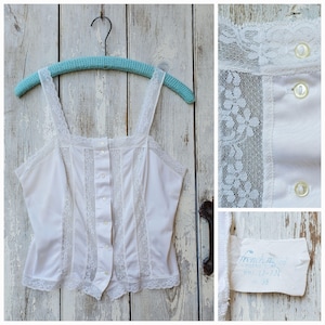 Vintage Cream Lace Camisole by &quot;French Maid&quot;    Medium