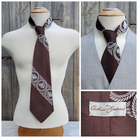 1970s Medallion Necktie by "Arthur Frederick"