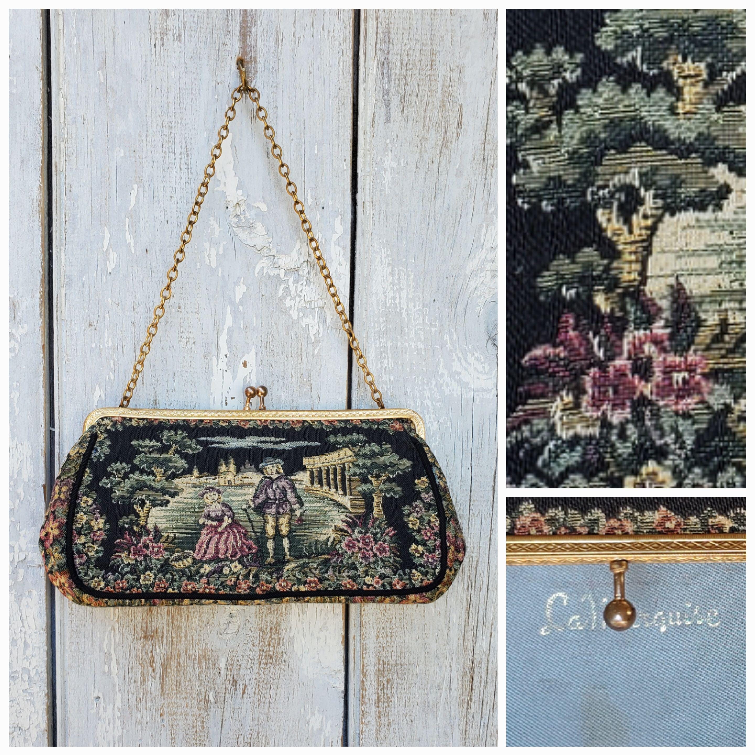 Antique Tapestry Bag - Etsy Canada