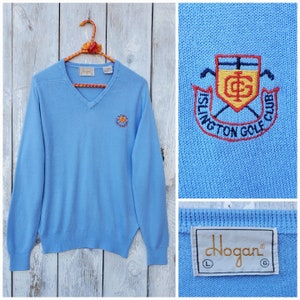 Vintage Country Club Sweater in Pond.  Medium