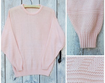 Pink Milk 80s Sweater with Geometric Shapes.  Small/Medium