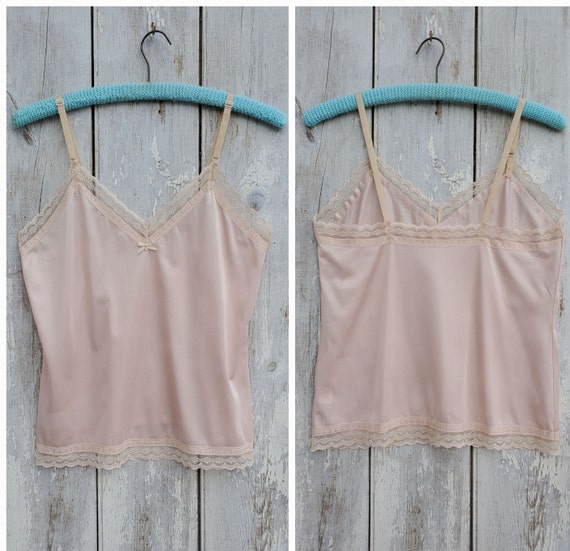 1970s "Ma Cherie" Cami and Slip Set in Peach Drea… - image 5