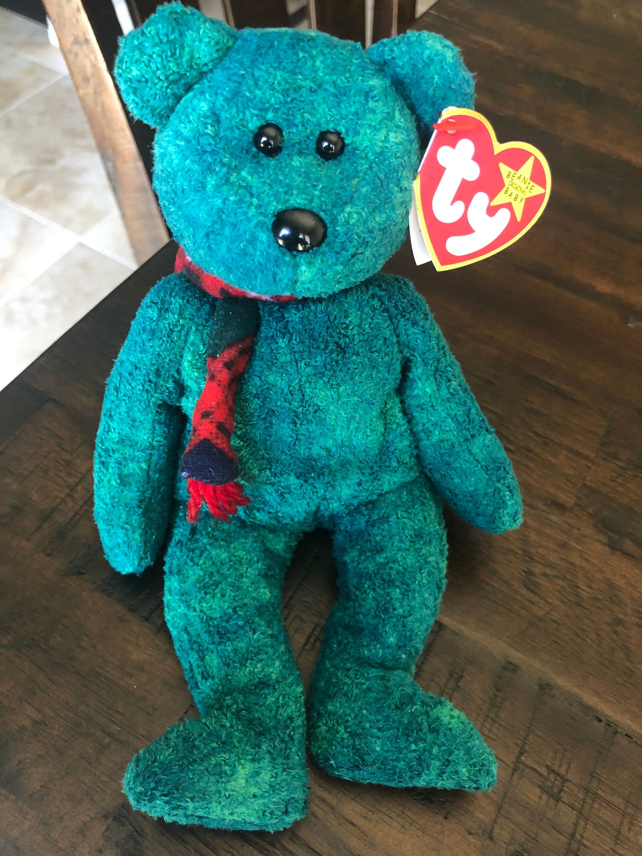Ty Beanie Baby Wallace Bear 1999 MINT CONDICIÓN Con Etsy