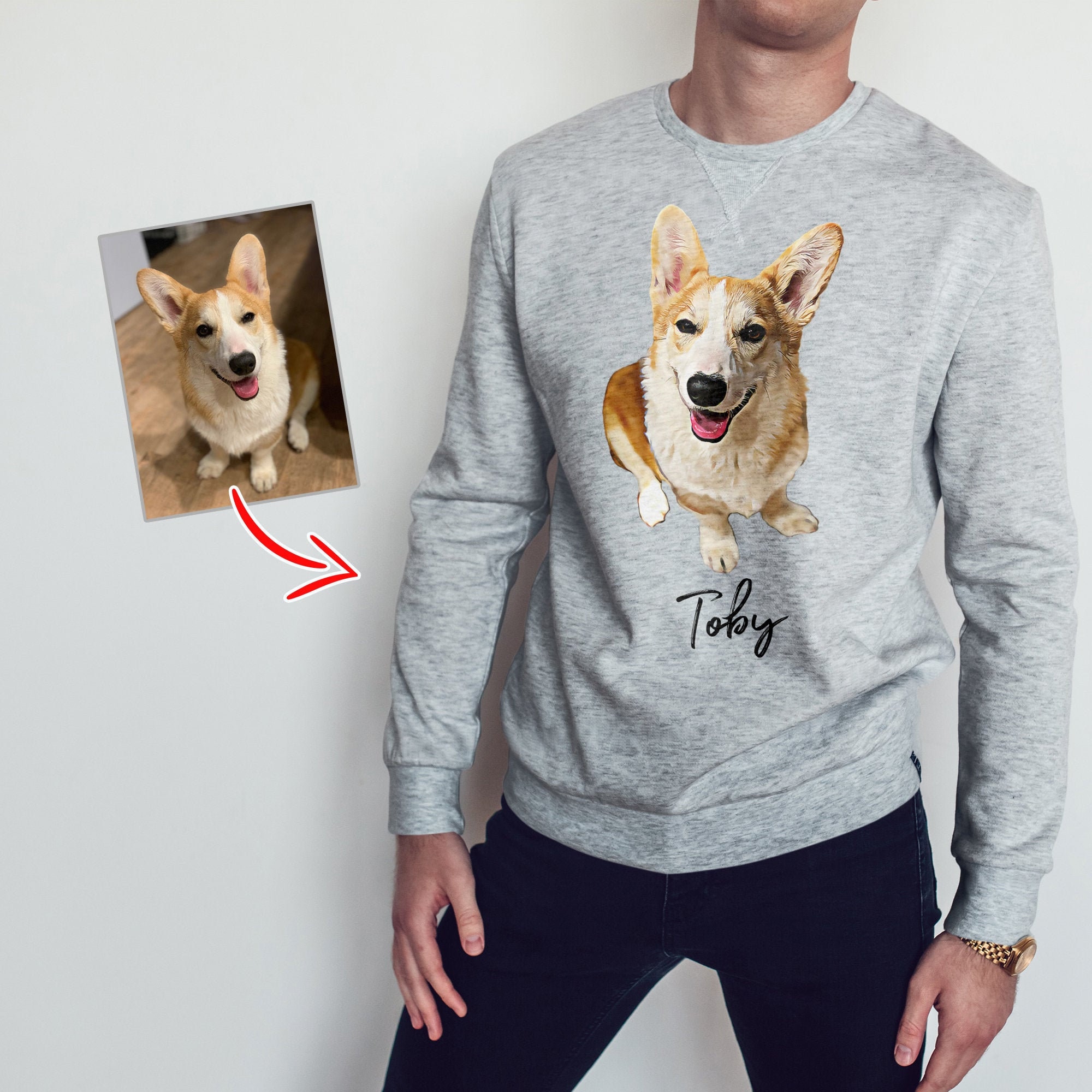 Dog Dad Sweatshirt Custom Dog Sweatshirt for Man Etsy