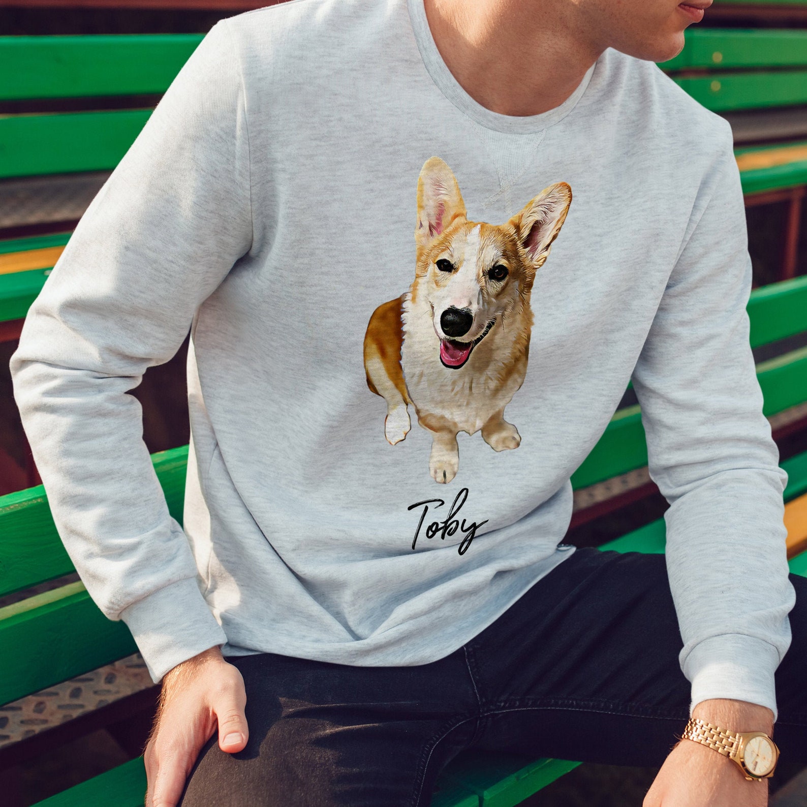 Dog Dad Sweatshirt Custom Dog Sweatshirt for Man Etsy