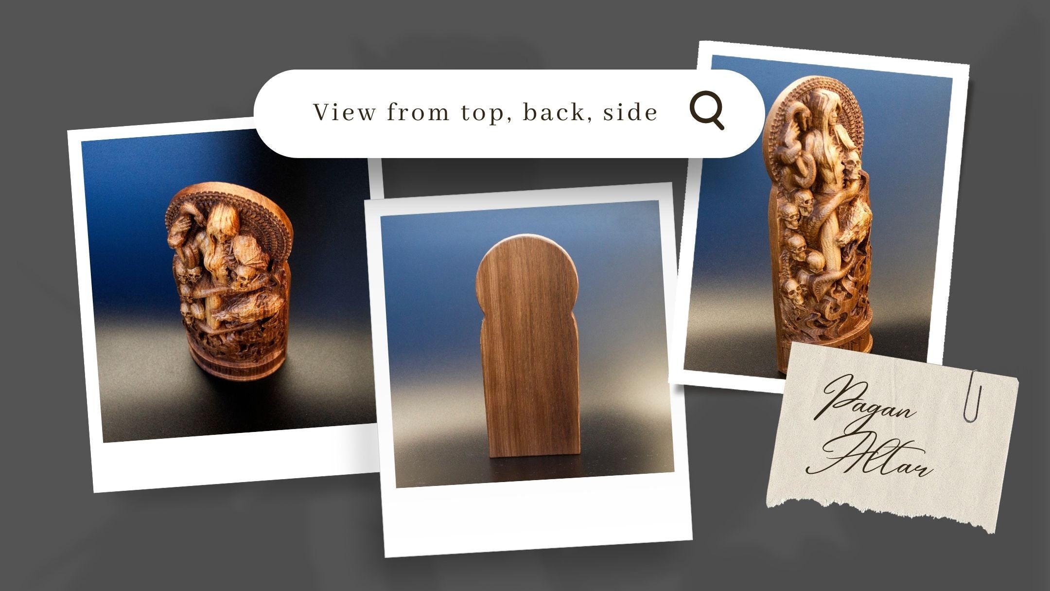 Hel Wood Statue Wooden Statuette Death Afterlife Ancient Etsy