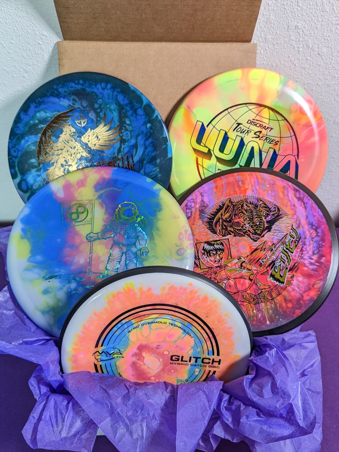 Dyed Disc Mystery Box 3 or 5 Discs Perfect Custom Disc Golf Dye Gift