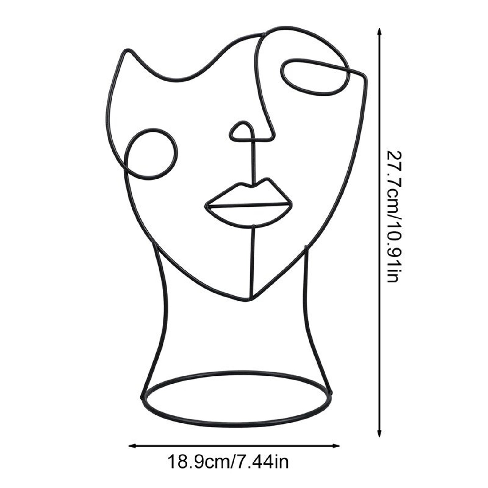 Modern Decorative Figure Metal Face Art Decorative Statue Etsy