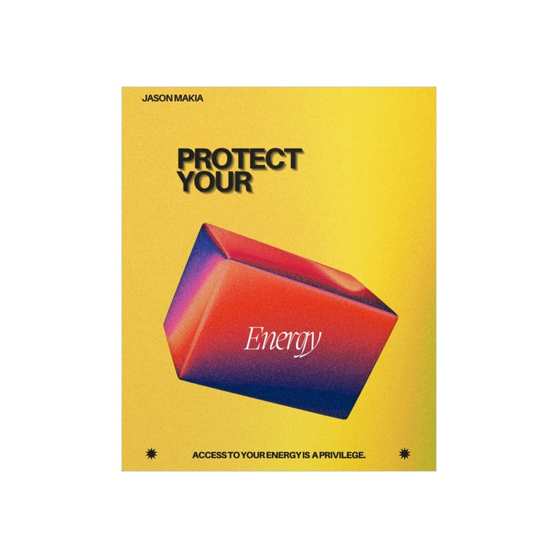 Protect Your Energy Wall Poster Motivational Art Protect - Etsy