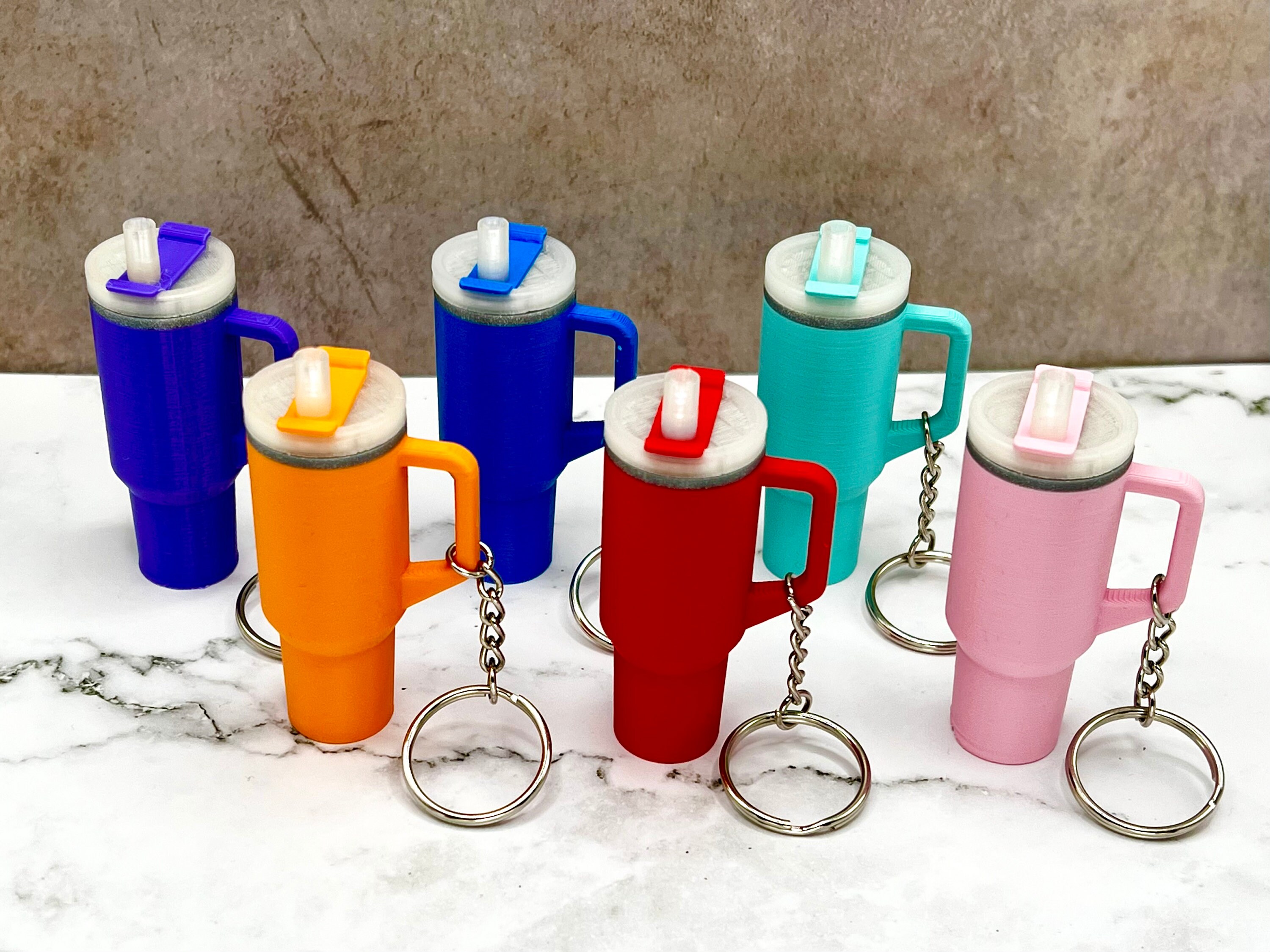 Gradiënt Mini Tuimelaars Sleutelhangers Mini Cup Sleutelhanger Hanger Decoratie