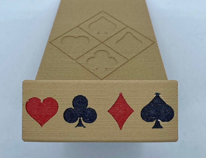 3D Printed Playing Card Deck Stand & Display Poker and Magician Themed