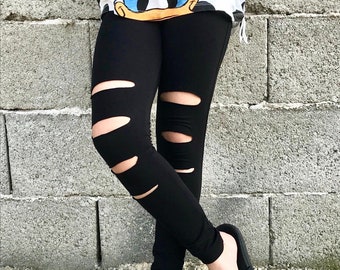 Ripped Kids Leggings | Etsy New Zealand