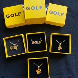 Golf wang gold flower necklace outlet
