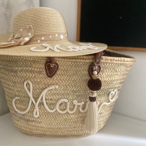 Personalized Basket and Hat Pack WITH Polka Dot Bow.