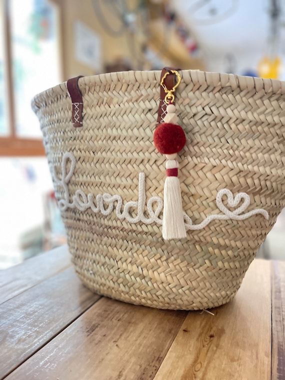 Cesto tipo CAPAZO Grande con asas larga y Cierre Capazo Personalizado Bolso de playa decorado Etsy Espana