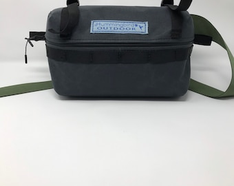 Large Bum Pack in Slate. Different name for a waist pack, fanny pack, or lumbar pack.