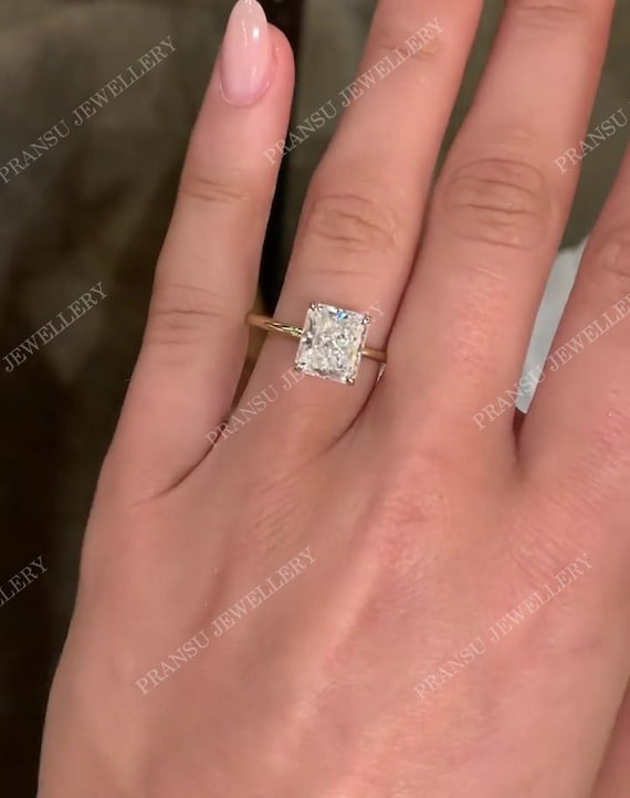 Square radiant cut engagement rings sale