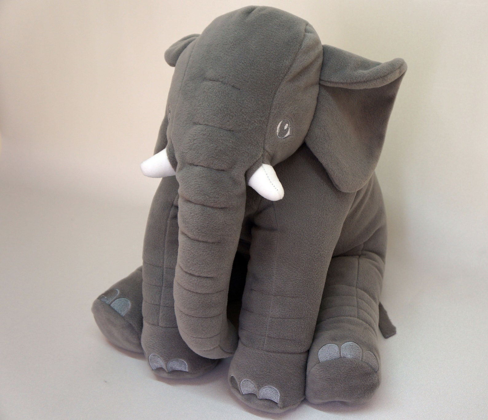 Soft Elephant Plush Personalized Animal Pillow Baby Fluffy Etsy