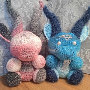 Space Baphomet Handmade Crochet Amigurumi Satanic Goat with Pentagram Black Philipp,Occult Decor satan plush
