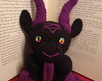 Crochet Baphomet Plushie: Handmade Satanic Goat Amigurumi