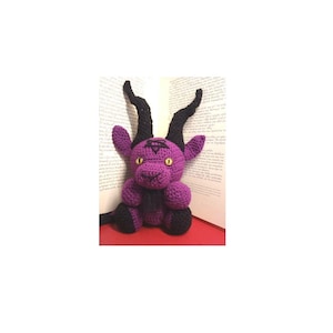 Satanic Baphomet, plush Baphomet, occult, pentagram Handmade Crochet Amigurumi Satanic Goat with Pentagram Black Philipp creepy amigurumi