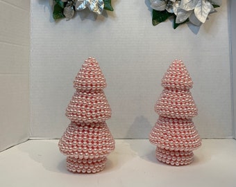 Light Pink Luxury Pearl Decorative Christmas Tree | Fireplace Décor | Christmas Decoration | Holiday Decoration