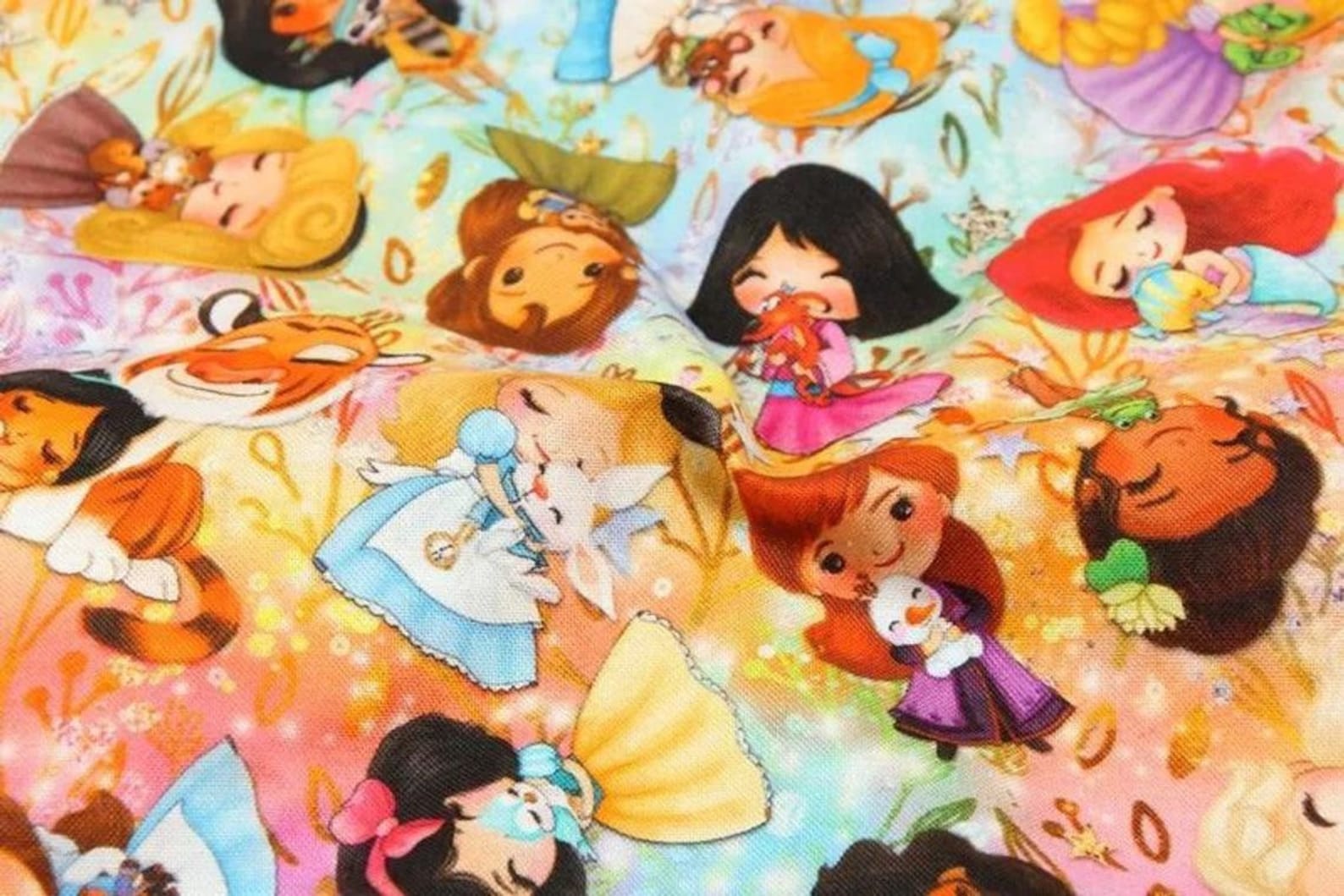 Disney Princess Fabric. 100 Cotton Printed Fabric for DIY Projects by