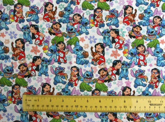Licensed Disney Fabric, Lilo and Stitch Bundled fabric - FQ, 1/2