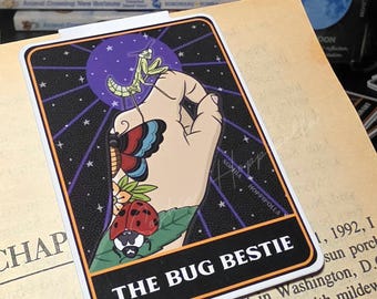 Bug Bestie Bookmark | Magnetic Bookmark Celestial Book Lover Witchcraft Book Club Cute Readers Gift For Insect Owner