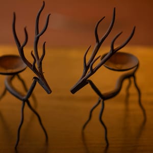 Brass light holder ,handcrafted, indian Art, Home Decor,,Living Room Art, Indian Folk Art, Deer sculpture,