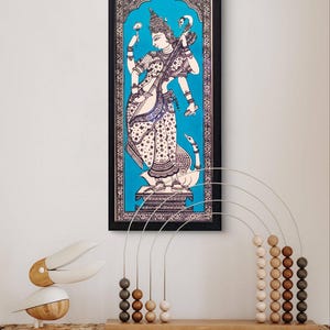 Pattachitra,Handpainted, indian Art, Home Decor, Devi,Living Room Art, Indian Folk Art, Wall Art, Painting