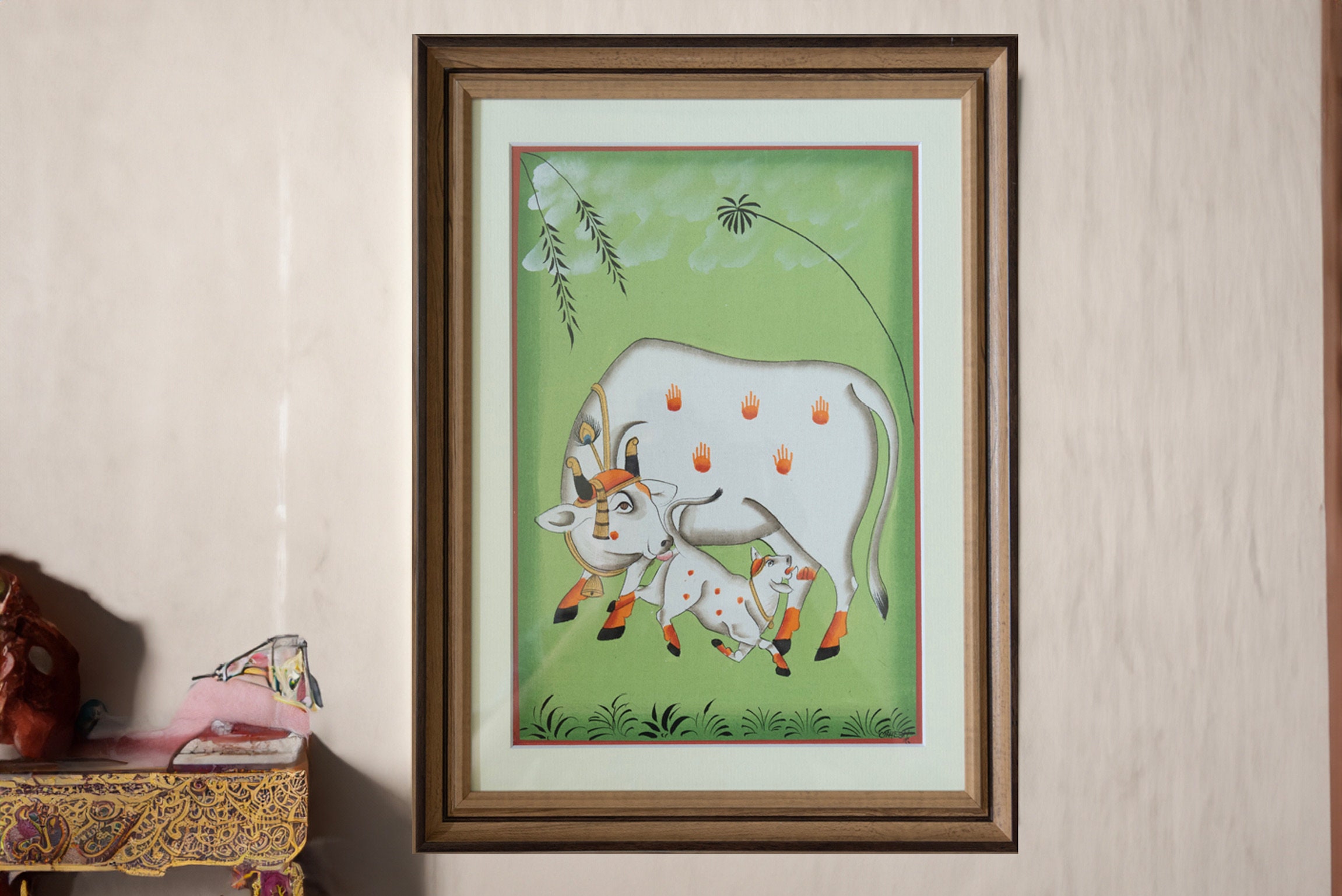 Pichwai,handpainted, Indian Art, Home Decor, Living Room Art, Indian — free download