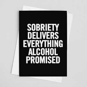 Sobriety card, funny sober card, sobriety gift for men women, sobriety gift AA, NA, soberversary gift for 1,2,3,4,5 years sober for him her