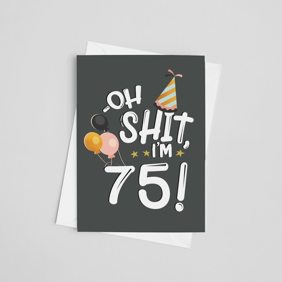 75th Birthday Card, Funny 75th Birthday Card, 75th Birthday Card for ...