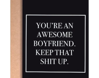 Boyfriend Card, Funny Card for Boyfriend, Birthday Card for Boyfriend, Anniversary Card for Boyfriend, Funny Boyfriend Birthday Gift