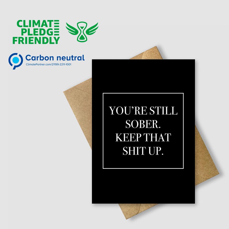 Funny Dill Sobriety Card - Cute Soberversary Recovery Card With Pun Message