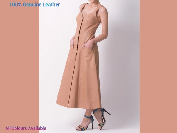 Dress Handmade Brown Leather Dress Plus Size Nina Parker Trendy Plus Size Tie-Waist Faux-Leather Dress Handmade Brown Leather Dress Plus Size Nina Parker Trendy Plus Size Tie-Waist Faux-Leather