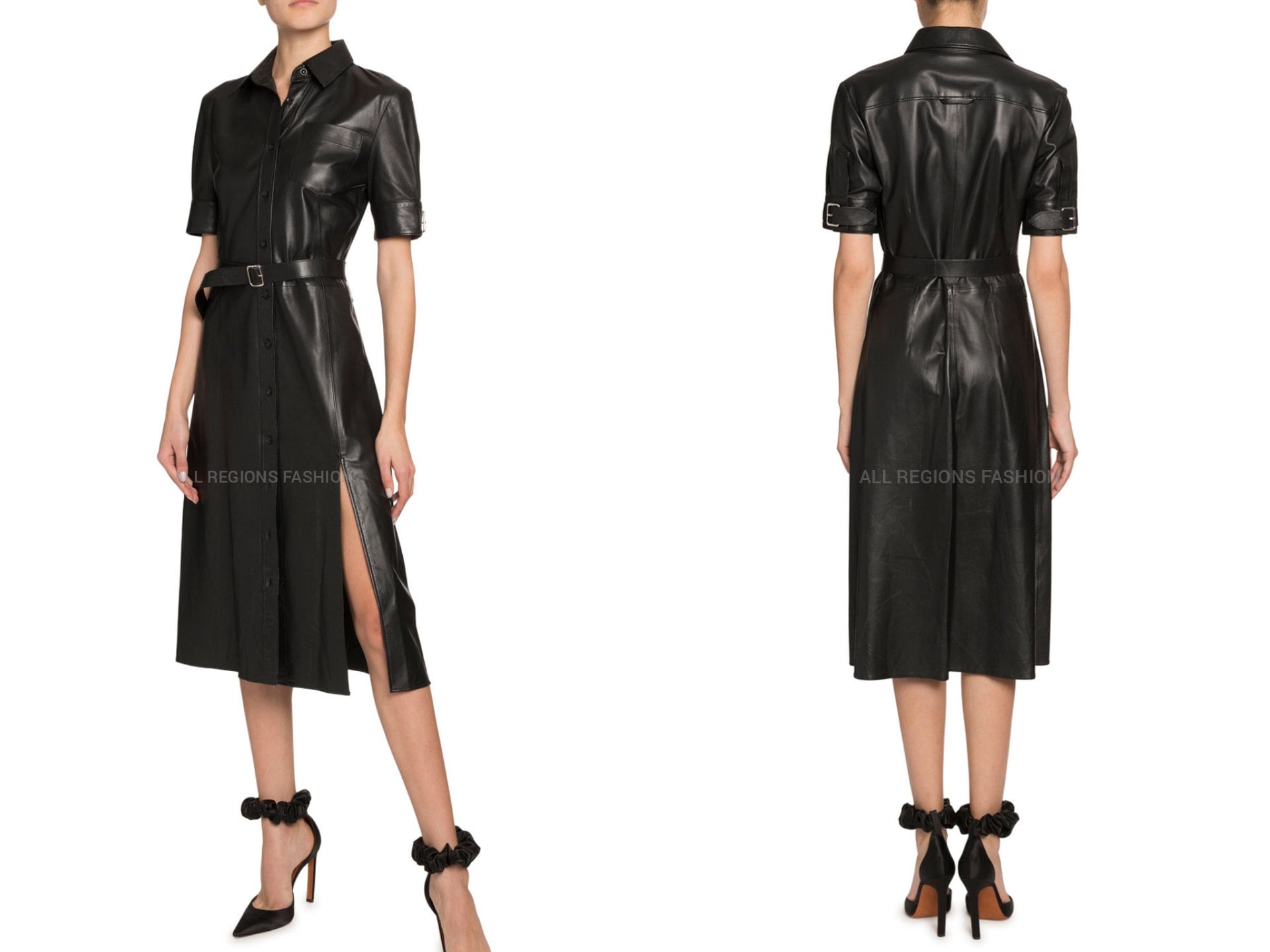Handmade women's Lamb skin Black leather dress, leather outfit, plus size dress, plus size leather dress, genuine leather dress, party dress